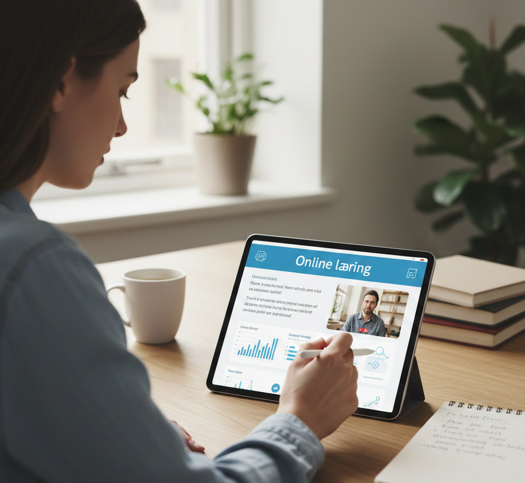 Online læring på tablet